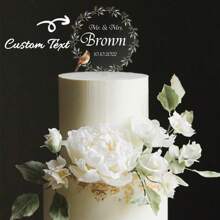 CustomAcrylic Wedding Cake Topper,Wedding Cake Decor,Wreath Birthday Cake Topper - Multicolor - View 1