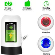 Universal 5 Gallon Bottled Water Pump Electric Water Dispenser Portable Water Tank Pump For Camping Kitchen Workshop Garage - 黑色 - 查看 5