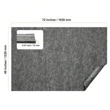 Carpet Pad Clip, 9' X 12'/4' X 6'/8' X 10' Protective Cushioned Carpet Pad, 0.24"/0.47" Thick - Double Sided Felt, 2-3㎡/7-8㎡/10-11㎡ Area Range Premium Comfort Underfoot Carpet Pad Carpet Pad For All Floors, Gray - 24.03 Sq.ft,48 X 72 Inches - View 1