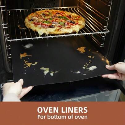 2pcs/4pcs High-Temperature Resistant BBQ Mat Set ,Grill Mat -100% Non-Stick Reusable Mats For Gas, Charcoal Or Electric Grills - Easy To Clean - Non-Stick, Reusable, Easy Clean, Outdoor Grilling Mats - Suitable For Electric Oven, Gas Oven, Toaster Oven, Grill, Thickened Baking Pads, Kitchen Tools, Black, Material