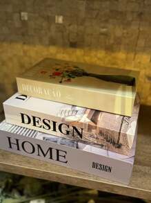 Kit With 3 Fake Books Desk Book Organizer Box Decorative Object Holder - HOME - 查看 6