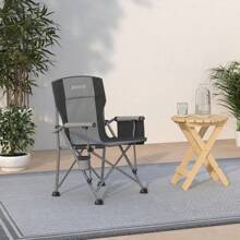 Portable Camping Chairs For Adults With Padded Hard Armrest, Sturdy Folding Camping Chair With Cup Holder, Storage Pockets Carry Bag Included, Support To 300 Lbs - 灰色 - 查看 2