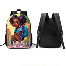 Cartoon Mode Stijl Student Casual Veelzijdige Rugzak, Tiener Dagelijkse Reisrugzak, Meisjes Schooltas