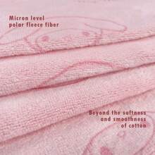 Miniso Sanrio Characters Cute And Soft 140cm/55.1inch * 74cm/29.1inch Microfiber Pattern Bath Towel(1PC) - Pink - View 5