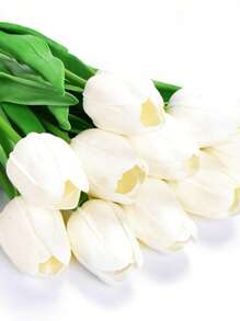 10 件迷你 PU 逼真郁金香人造花 - 非常适合婚礼、家居装饰、摄影道具 - 彩色 - 查看 14