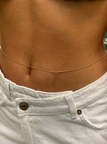 1PC 925 Sterling Silver Belly Waist Chain For Women Daily Wear Summer Chain Women's Dainty Body Jewelry Adjustable Body Chain Gift For Her - Waist Chain - View 1