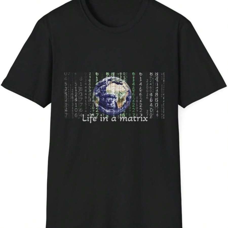 Physics Math & Science Themed Life In A Matrix - Black - View 1