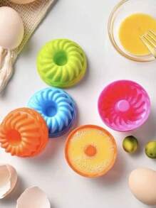6 Or 12 Silicone Cupcake Muffin Cake Molds Colorful Shapes 7 X 4.5 X 3.5 Cm - 彩色 - 查看 2