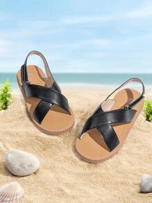 Sandalias planas de playa de moda para niños en verano