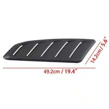 2 Pieces Black Car Front Hood Vent Cover Auto Trim Parts Compatible With F-150, F-250, And F-350 Models