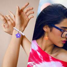 3/5/7 件花朵吊坠饰品树脂花朵向日葵吊坠首饰 DIY 项链手链钥匙扣首饰制作装饰工艺用品海滩度假派对婚礼生日周年纪念礼物配件毕业季开始季礼物首饰制作配件 - A - 查看 6