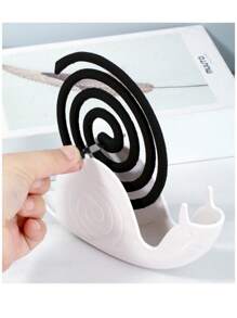 Supporto per spirali antizanzare creativo per uso domestico, bruciatore di incenso a forma di lumaca in materiale ABS ritardante di fiamma, elegante, per esterno, supporto per spirali antizanzare alla citronella per tavolo decorativo, patio, scatola per spirali antizanzare a forma di lumaca ignifuga e antiustione in acciaio inossidabile, supporto universale per spirali antizanzare e incenso di legno di sandalo, piatto raccoglicenere