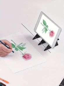 1 set PVC optische tekenborden, een hulpmiddel voor het maken van schetsen met reflectietracking, geschikt voor kunstenaars en beginners, uitgerust met een lens voor beeldreflectie en een verstelbare beugel, een onmisbare set voor beginners in de schilderkunst, met beugel