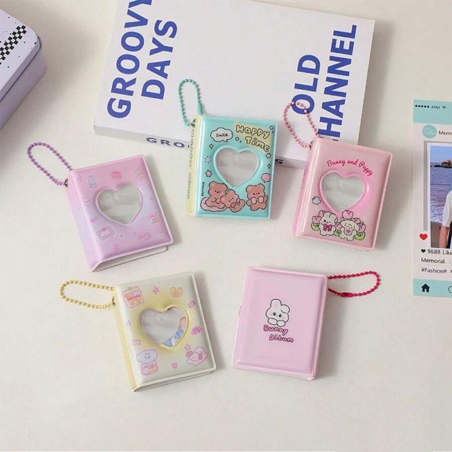 1 Pc Mini Photo Album PVC Transparent Sticker Name Card Holder Pocket Coins Album Album Photo Holds Photo Coin Holder - Multicolor - View 1