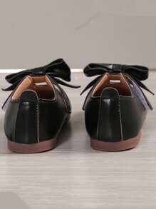 1 para dziewczęcych płaskich butów z kokardą i rzepem, okrągłe noski, urocze mokasyny, dziecięce buty do tańca odpowiednie dla dziewczynek w wieku 3-7 lat, wiosna