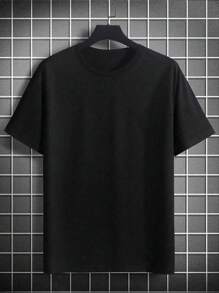 Camiseta personalizada con impresión de foto para hombres, camiseta redonda personalizada con impresión para hombres, camiseta personalizada para hombres - Agrega tu propio texto e imágenes (foto familiar/selfie/foto de mascota/foto de amigos/logotipo de empresa) para diseñar tu propia camiseta impresa personalizada, sube tus fotos/collages/seres queridos/mascotas/escenarios ornamentales, regalos personalizados ideales para él, familia, novio, amigos, niños para aniversarios, cumpleaños, vacaciones/vacaciones, elegante otoño, casual callejero elegante, organizador de viaje - Negro - Ver 3