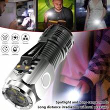 NetHong 2PACK Three-Eyed Monster Mini Flashlight Flash Super Power Waterproof Outdoor - Black - View 11