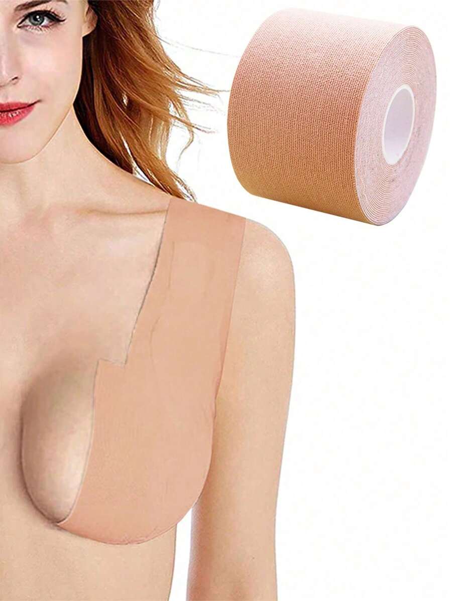 Miếng dán nâng ngực tự dính vô hình 5cm*5m, miếng dán tạo khe ngực, miếng che đầu nhũ hoa, miếng đệm ngực không dây dành cho phụ nữ