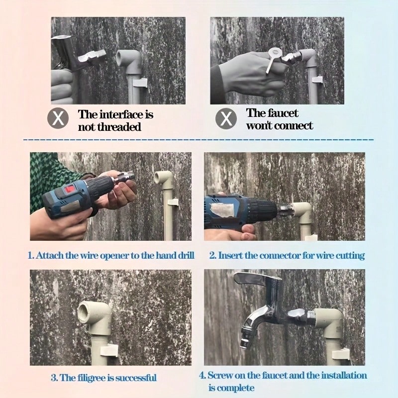 2 Pezzi Di Maschi Per Filettature NPT, Utensile Aggiornato Adatto Per - Foto 4