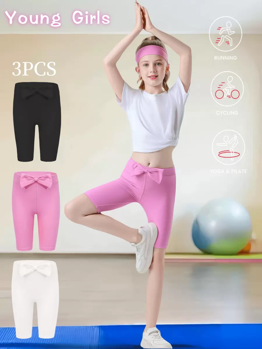 Tween Girl Summer Solid Color Sweet Cute 2 In 1 Dress With Leggings,Simple Cas - Multicolor - View 1