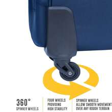 Bộ vali cứng 3 món, vali kéo có khóa TSA, hành lý xách tay nhẹ 20 inch 24 inch 28 inch, vali kéo du lịch, vali xách tay có bánh xe, đồ dùng cần thiết cho nam nữ, du lịch nghỉ dưỡng, công tác, dung tích lớn, phụ kiện du lịch, hộp đựng đồ du lịch, đồ dùng du lịch. - Khóa không mã số màu xanh (20+24) - Xem 8