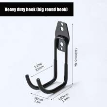 Ganchos de Utilidad para Almacenamiento de Garaje, Organizador de Herramientas de Jardín para Garaje, Ganchos de Montaje en Pared para Utilidades, Organizador de Almacenamiento de Herramientas de Alta Resistencia - F - Ver 11