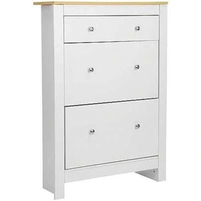 Trintion Shoe Cabinet, Wooden Shoe Storage Cabinet,Shoe Storage,Shoe Storage Cabinet For Hallway,For Living Room Bedroom Hall White H 108 X W 78 X D 23 Cm