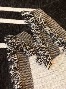 [Sofa Cover] Machine Washable Sofa Cover - Modern Black And White Polyester Fabric, Suitable For Single To Four-Seater Sofas - Perfect For Living Room, Bedroom, Office Decor