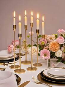 3 Stücke/Set Eisen Kerzenhalter, dekorativer Kerzenständer - Kerzenhalter für Hochzeit, Essen, Party - antikes Messing, Kamin Dekoration Kerzenständer Tisch Dekoration Säulenkerzenhalter für Hochzeit, Zuhause Dekoration, Feiertagsparty Dekoration, Festival Zuhause Dekoration