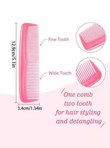 12PCS Double-Sided Double-Tooth Beard Comb For Boys, Double-Head Thick Hairdressing Styling Comb For Hair Salon, Small Pocket Comb For Girls, Hair Brush, Comb, Hair Tools, Hair Products And Accessories For Barber Salon Beauty Travel Essentials