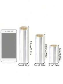 Collar de pastel de acetato transparente de 5 m/rollo, rollo de tarta, empaque elegante para tartas, decoración de bordes, embalaje de plástico para tortas y envolturas de torta, rebanada de mousse para pasteles, collar para decoración DIY de hornear, elaboración de tarjetas agitadoras, mousos para mouse, chocolate y pastelería, accesorios de horneado perfectos tanto para uso doméstico como profesional, adecuado para Halloween, Navidad, cumpleaños, boda, graduación, Día de la Madre, día del Padre, baby shower, reveal decoración para pastelería - Multicolor - Ver 4