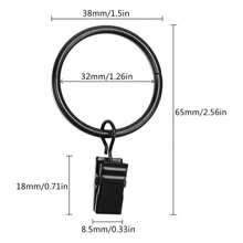 10pcs/40pcs Curtain Rings With Clips, Curtain Rings With Hooks, 1.26 Inch Inner Diameter, Suitable For Curtain Rods In Living Room, Bathroom, Easy To Use, Gold, Black, Silver - Multicolor - View 9