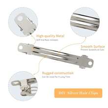 20pcs/Set French Hairpin Clips Base, Blank Automatic Clips, Handmade Bow Hair Clips, DIY Jewelry Making Supplies