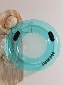 1 pieza Flotador inflable transparente para piscina y playa, accesorio perfecto para regalo de verano - Azul - Ver 2