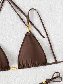 性感修身高腰比基尼女式两件套泳衣套装