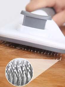 1PC Cat Lover And Cat Mom Love Brush Remove Hair Cat/Dog Lover Gift And Dog/Cat Mom Love Pet Hair Removal Comb For Cat Lover And Cat Mom Loves Non-Slip Grooming Brush Stainless Steel Dog Lover And Dog Mom Love Combs Brushes Cat Lover And Cat Mom Love Accessories