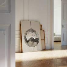 1 件，帆布悬挂，带框装饰画，海报，墙壁艺术，别致的迪斯科球海报印刷品 - 复古风格镜面球帆布艺术，非常适合现代简约装饰，适用于客厅、卧室、家庭办公室、宿舍 | 时髦学院风墙壁艺术 - 彩色 - 查看 6