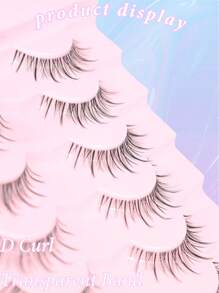 7 对漫画睫毛透明带状睫毛自然交叉纤细假睫毛角色扮演化妆 3-14 毫米