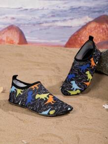 1 Pair Boys' Cartoon Stylish Comfortable Casual Lightweight Breathable Water Shoes, Suitable For Summer - Black - View 4