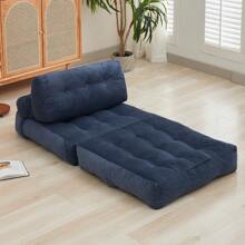 Folding Sofa Bed, Convertible Sleeper Chair With Pillow & Back Support, Portable Fold Out Chair Bed, Comfy Floor Sofa Lounge, Lazy Sofa For Dorm/Living Room/Office/Apartment - 藍色 - 查看 6