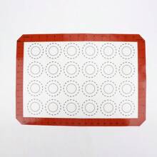 Large Macaron Silicone Baking Mat, Fiberglass Non-Stick Easy Clean Silicone Kneading Mat With Measurement Marks, 24 Circles - Multicolor - View 2