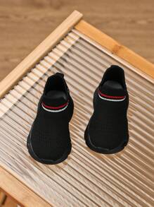 Infant Baby Casual Shoes All Season Breathable Soft Durable Versatile Slip-On Walking Shoes Sports Sneakers - Black - View 5