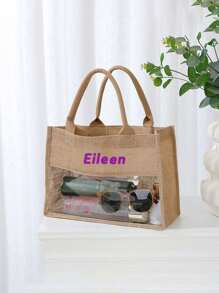 Túi đay trong mờ cổ điển tùy chỉnh, Túi xách du lịch bãi biển Túi tote thông thường, Túi quà tặng tiệc cưới, Túi xách dung tích lớn, Thích hợp cho mọi mùa làm quà tặng cho bạn bè và gia đình, Di động, Đa chức năng, Đa năng, Sức chứa lớn, Nhẹ, Chức năng, Thiết thực, Đa mục đích, Nhiều màu sắc, Dễ thương, Đáng yêu, Kawaii, Y2K, Cảm giác kỳ nghỉ / Kỳ nghỉ, Giải trí, Đi làm, Công sở thường ngày, Tùy chỉnh, Cá nhân hóa, Độc đáo, Tùy chỉnh, Túi du lịch, Túi tote lớn, Bạn gái, Bạn trai, Gia đình, Bạn bè, Cho hoạt động ngoài trời / Đi chơi / Du lịch / Đi bộ đường dài / Sân vận động / Thể thao / Leo núi, Cho công việc / Đi làm / Công việc / Văn phòng, Kỳ nghỉ - Nhiều màu - Xem 6