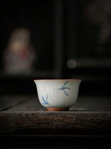 1件手绘蝴蝶兰陶瓷茶杯，家用功夫茶具，批发釉下彩茶碗，回到学校 - 彩色 - 查看 11