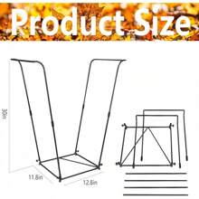 1pc Metal Trash Bag Holder - Garbage Bag Holder Frame Holds 30-45 Gallon Plastic Bags-Multi-Use Outdoor Leaf Bag Stand Yard Camping Garden Lawn Party Supplies