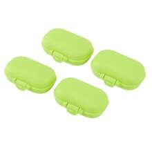 7 Pieces Medicine Case Portable Detachable Mini 4 Compartments Medicine Organizer For Travel Outdoor Green