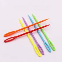 12 piezas Aguja de coser de color al azar de plástico - Multicolor - Ver 5