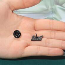 1 Pc Stylish Black Cat Enamel Pin Brooch For Men Women, Cartoon Animal Lapel Pin Fashion Accessory Gift Summer, School