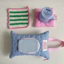 Korean Style Macaron Color Car Tissue Box, Waterproof Paper Towel Cover, Cute Pet Stroller Wet Wipes Hanging Bag,Tissue Box Holder,Napkin Holder,Festival Family Gathering,Kitchen Dining Table Decor For Home Kitchen Bedroom Living Room Dining Room, Home Decoration Accessories, Decorative Box,Women Wedding Gift,Summer Travel Holiday Festival Must-Have