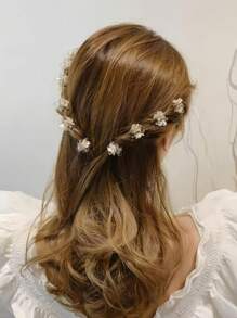6pcs Transparent Floral Hair Clips, Fashionable Bangs Side Hair Clips, Delicate Hair Accessories